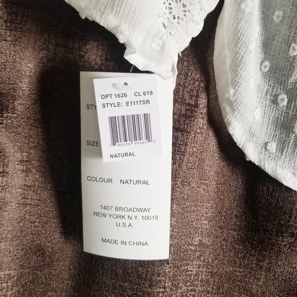 NWT, New Direction Sheer Dot Textured Blouse - Picture 10 of 10